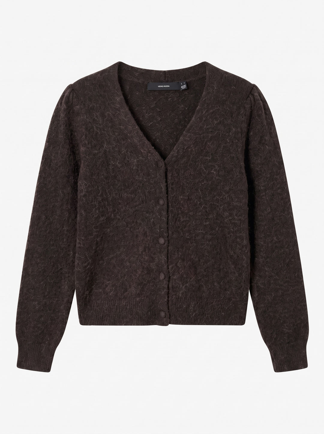VMDOFFY LS V-NECK CARDIGAN NOOS, Chocolate Torte/BLACK MELANGE 297957002 Bild 1
