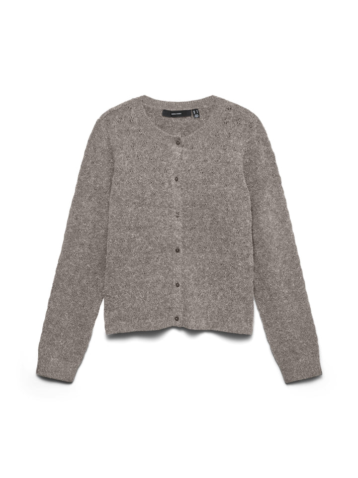 VMDOFFY STITCH LS O-NECK CARDIGAN N, Moon Rock/MELANGE 175680001 Bild 1