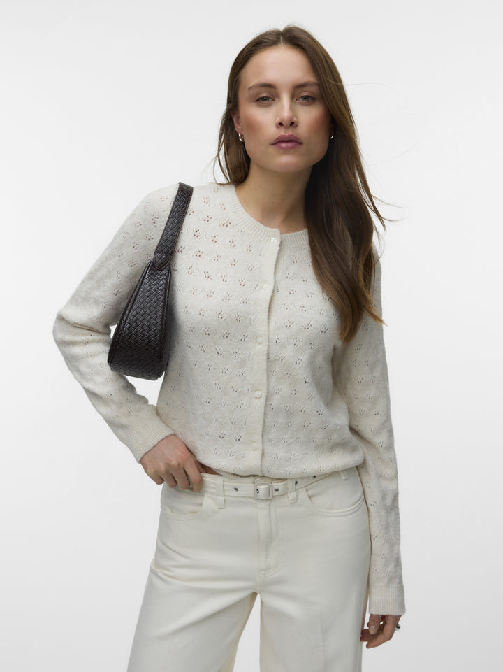 VMDOFFY STITCH LS O-NECK CARDIGAN N, Birch/MELANGE 222913001 Bild 3