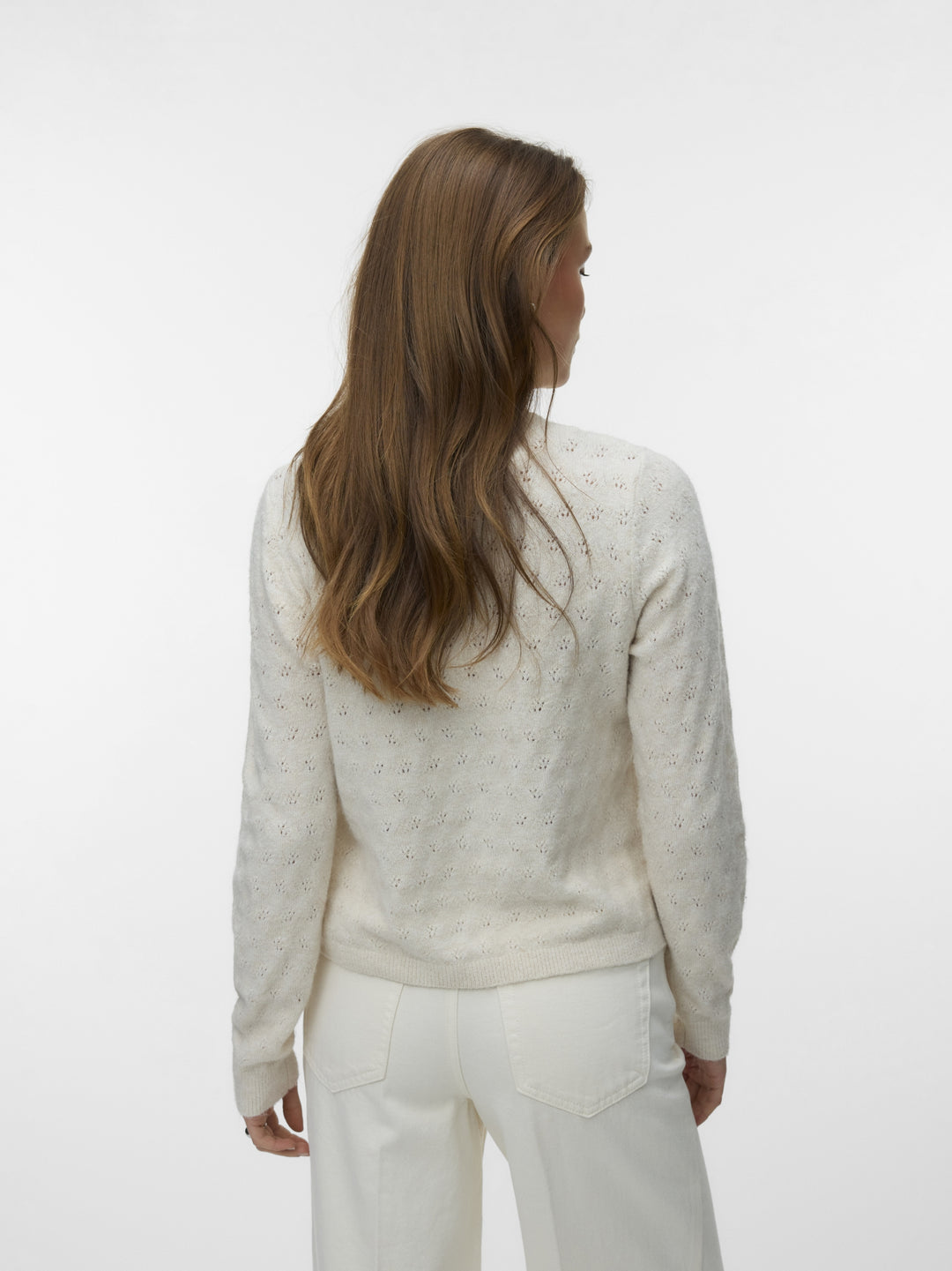 VMDOFFY STITCH LS O-NECK CARDIGAN N, Birch/MELANGE 222913001 Bild 5