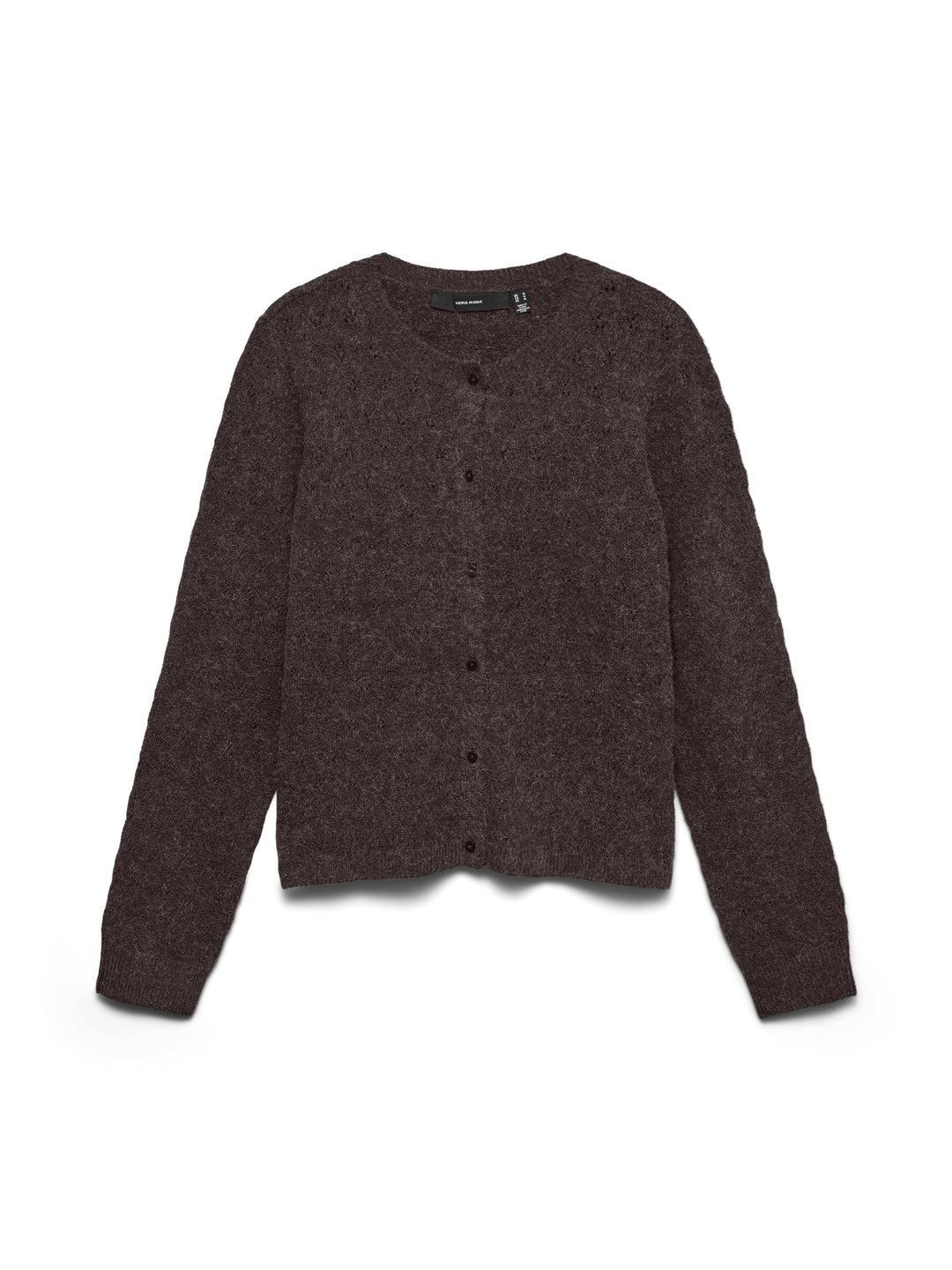 VMDOFFY STITCH LS O-NECK CARDIGAN N, Chocolate Torte/BLACK MELANGE 297957002 Bild 1
