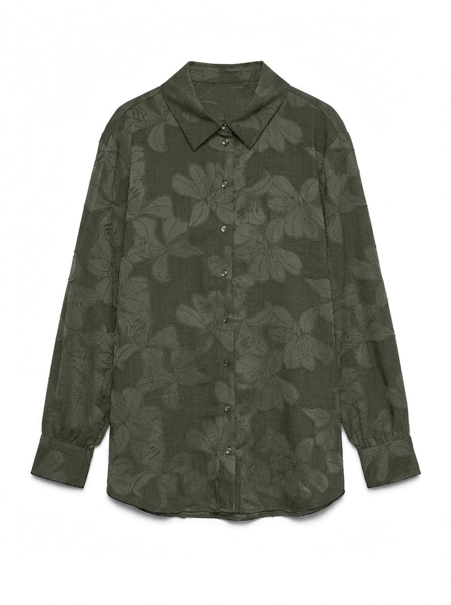 VMEMBLA JACQUARD LS SHIRT WVN, Forest Night/Jacquard 186323002 Bild 1