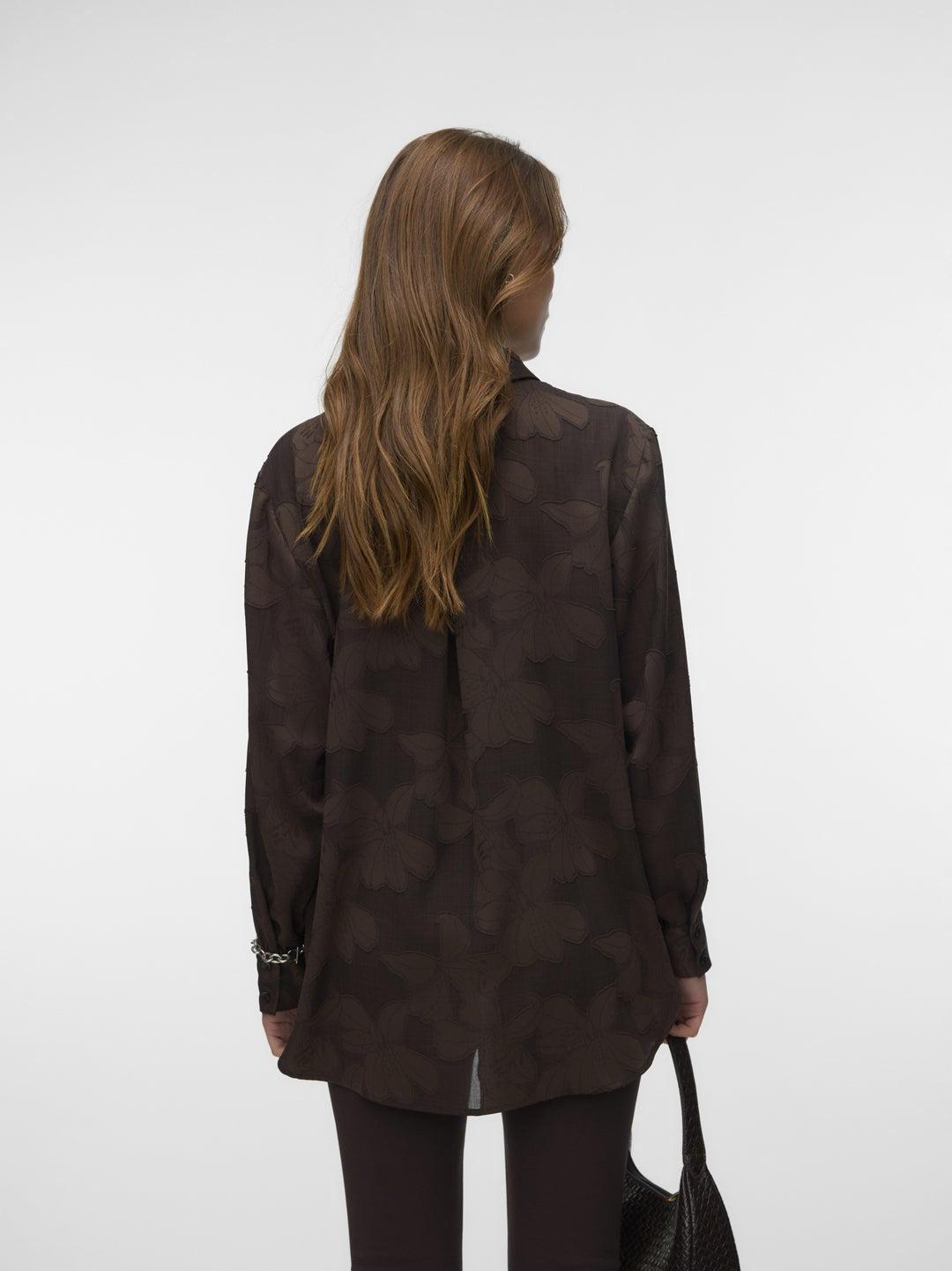 VMEMBLA JACQUARD LS SHIRT WVN, Chocolate Torte/Jacquard 297957002 Bild 3