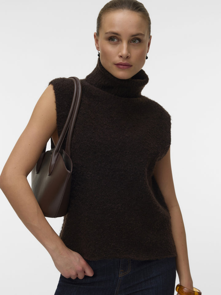 VMEVERLEE SL ROLLNECK VEST, Chocolate Torte 297957 Bild 5