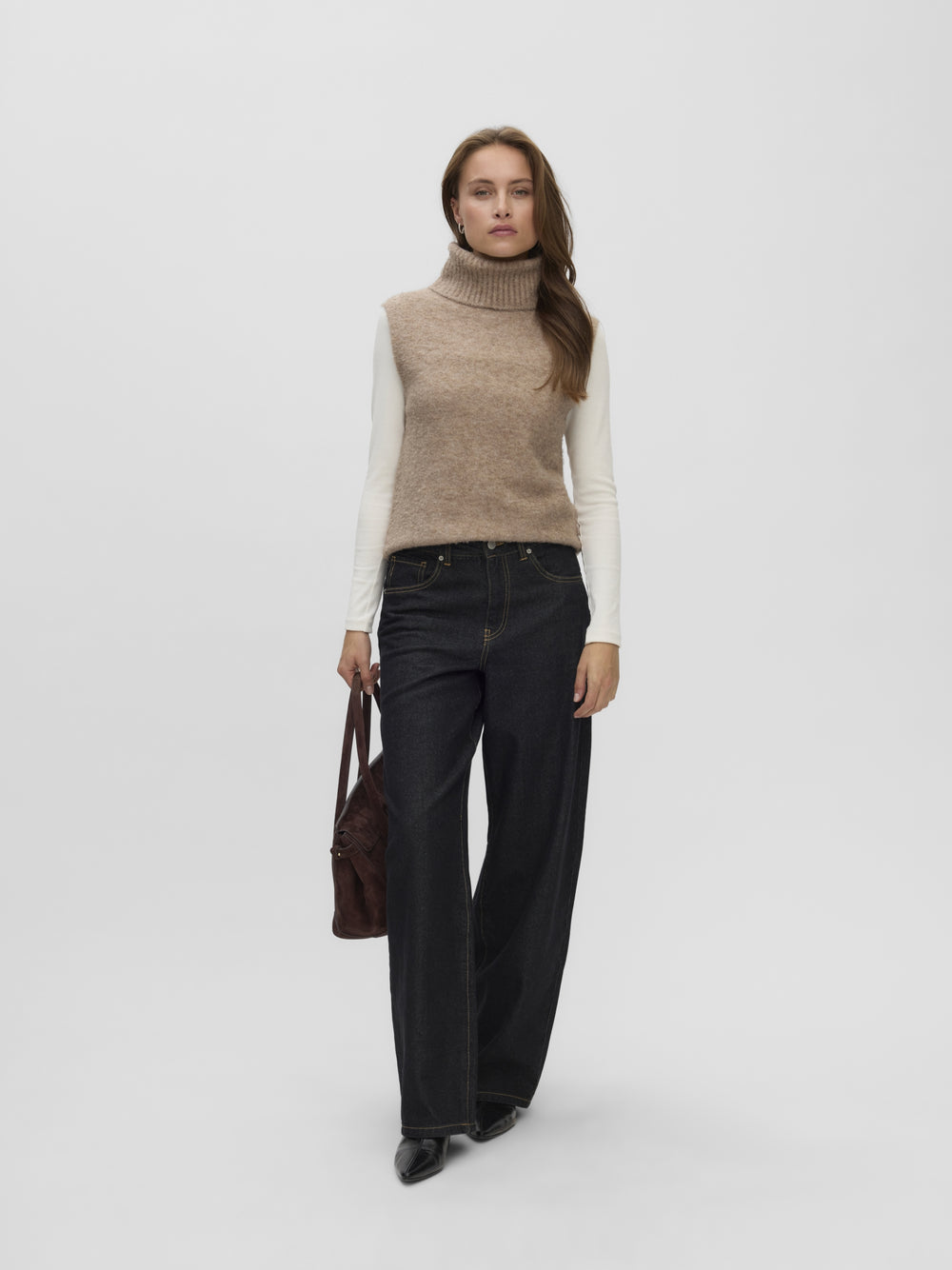 VMEVERLEE SL ROLLNECK VEST, Silver Mink 192623 Bild 2