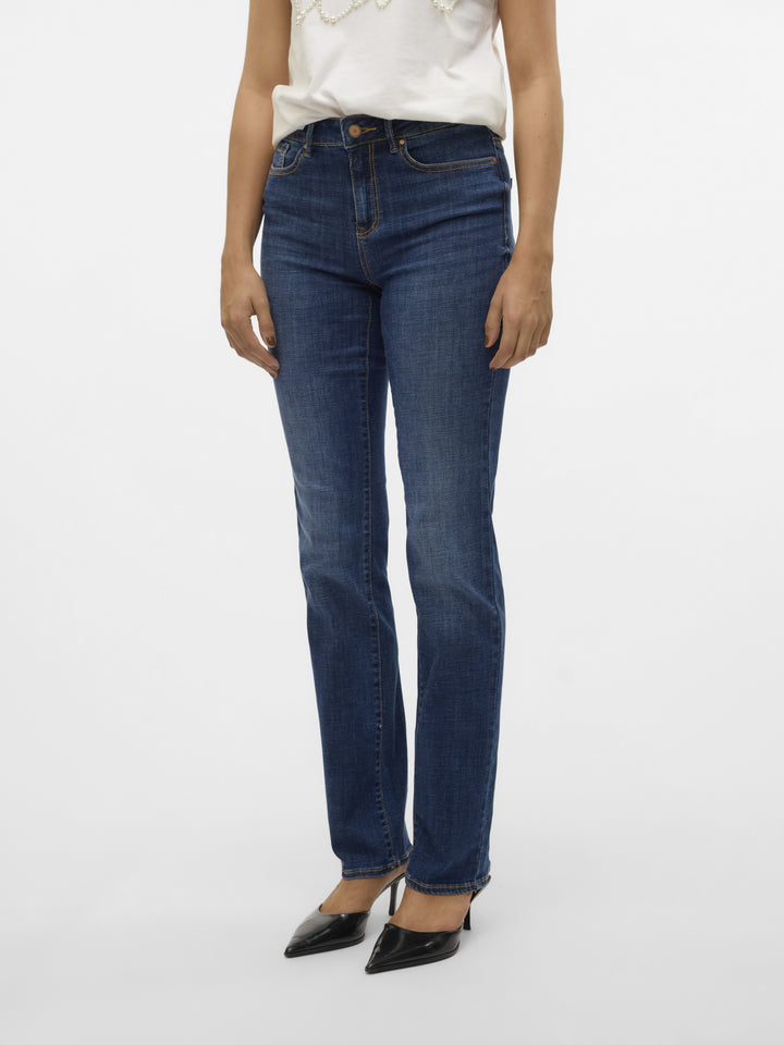 VMFLASH MR STRAIGHT JEANS LI3300 GA, Dark Blue Denim 178006 Bild 1