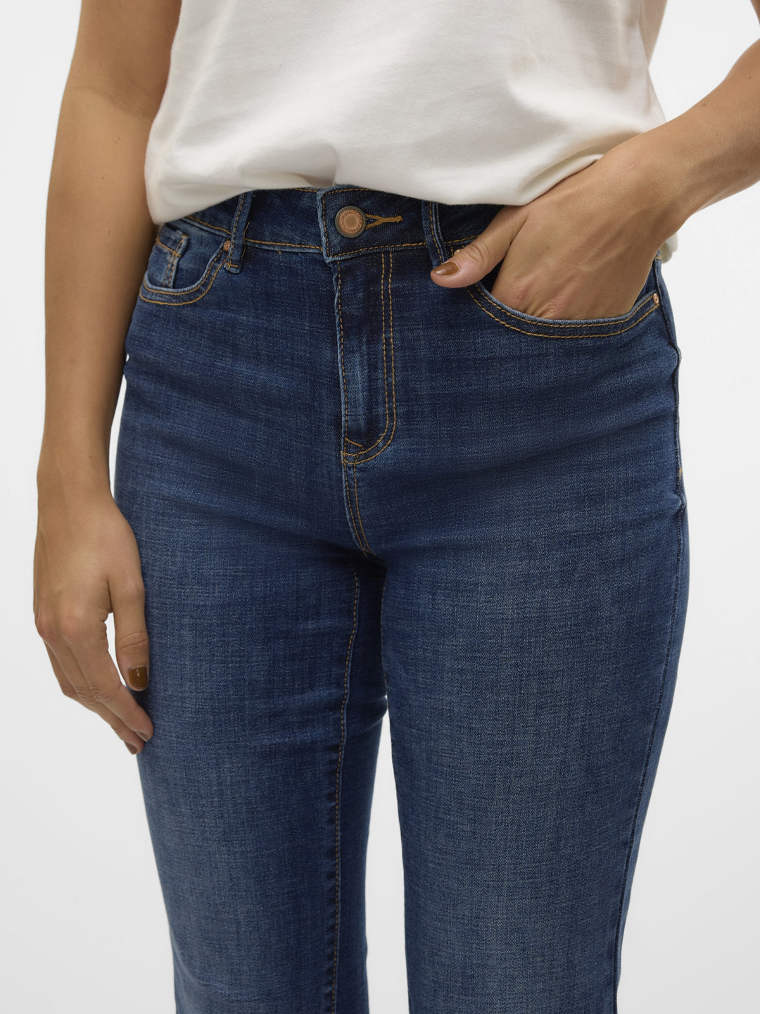 VMFLASH MR STRAIGHT JEANS LI3300 GA, Dark Blue Denim 178006 Bild 5