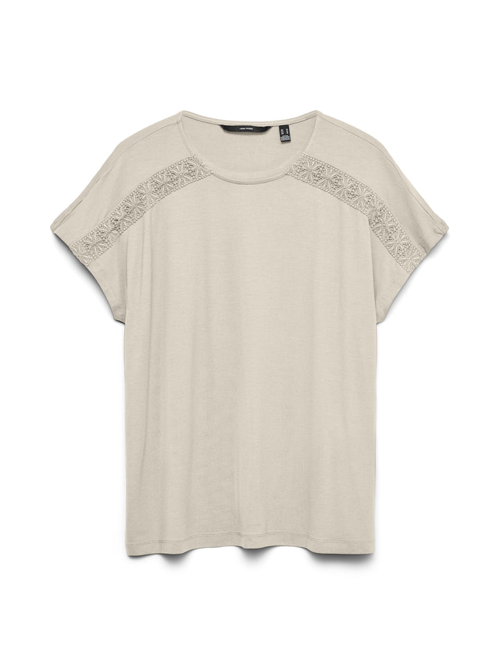 VMGINA SS O-NECK TOP JRS GA, Birch 222913 Bild 1