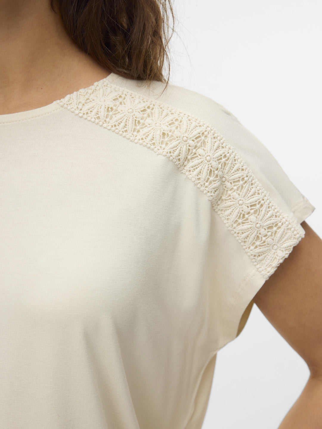 VMGINA SS O-NECK TOP JRS GA, Birch 222913 Bild 5