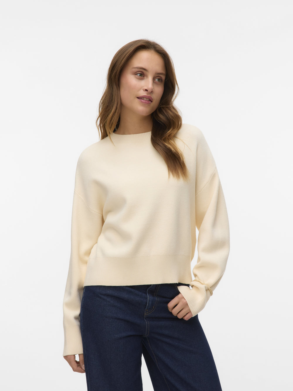 VMGOLD ART LS O-NECK PULLOVER, Birch 222913 Bild 2