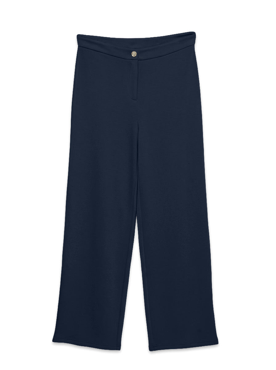 VMHALI HW WIDE BUTTON PANT JRS, Navy Blazer 188780 Bild 1