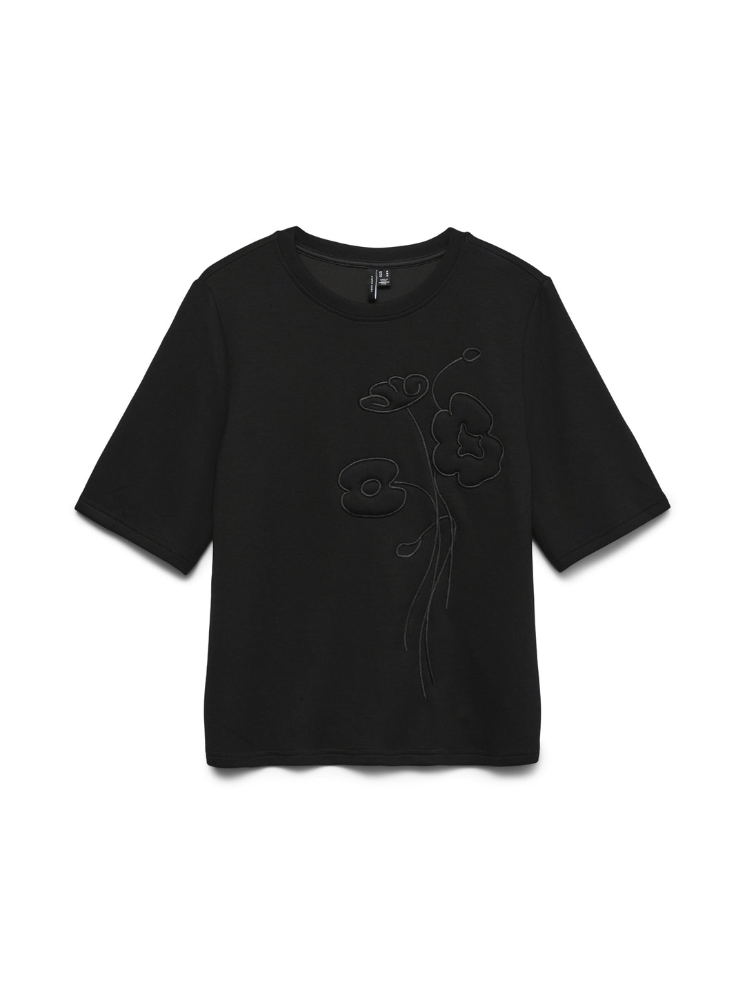 VMHALI SS EMBROIDERY TOP JRS, Black 177868 Bild 1