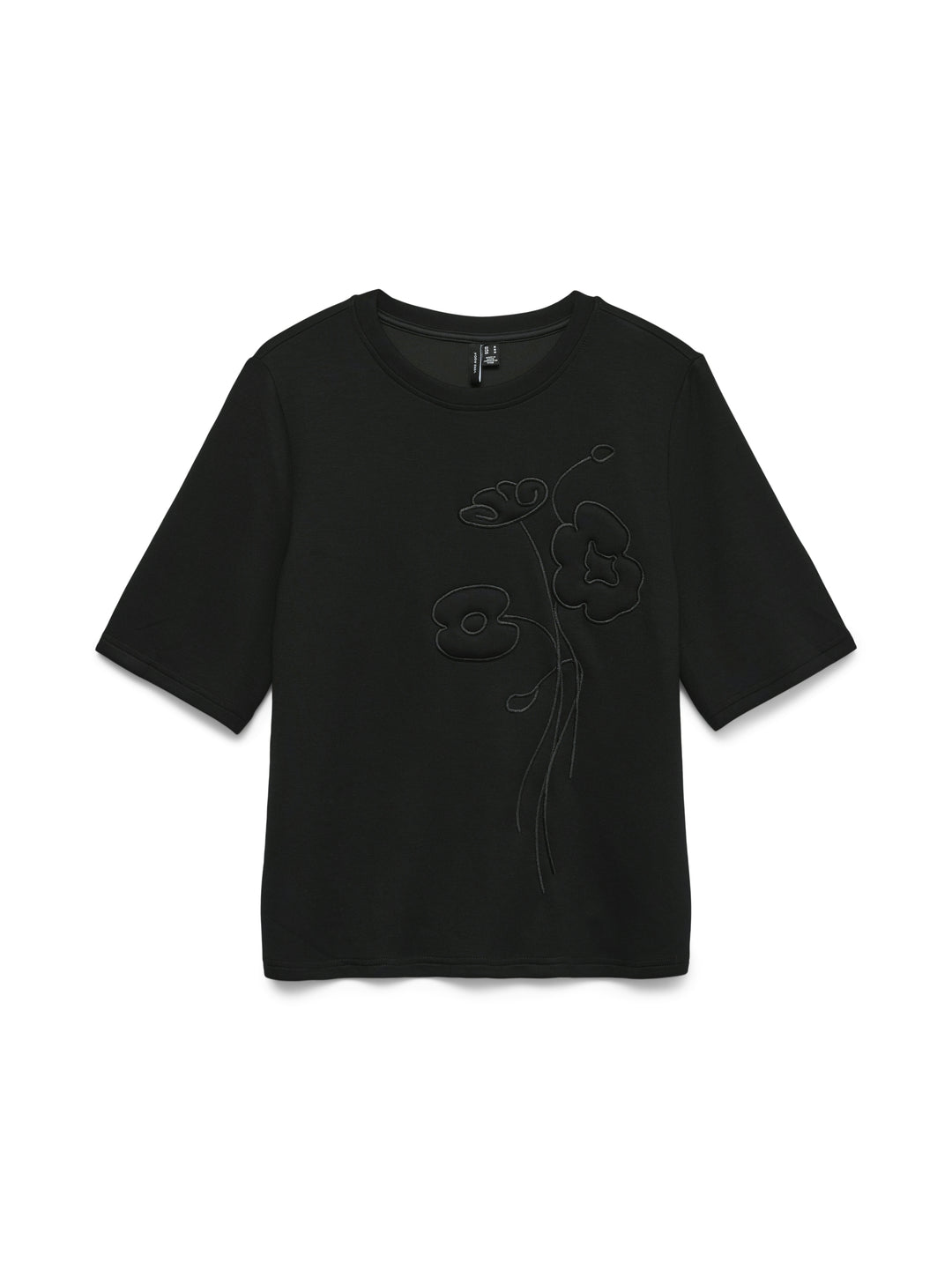 VMHALI SS EMBROIDERY TOP JRS, Black 177868 Bild 1