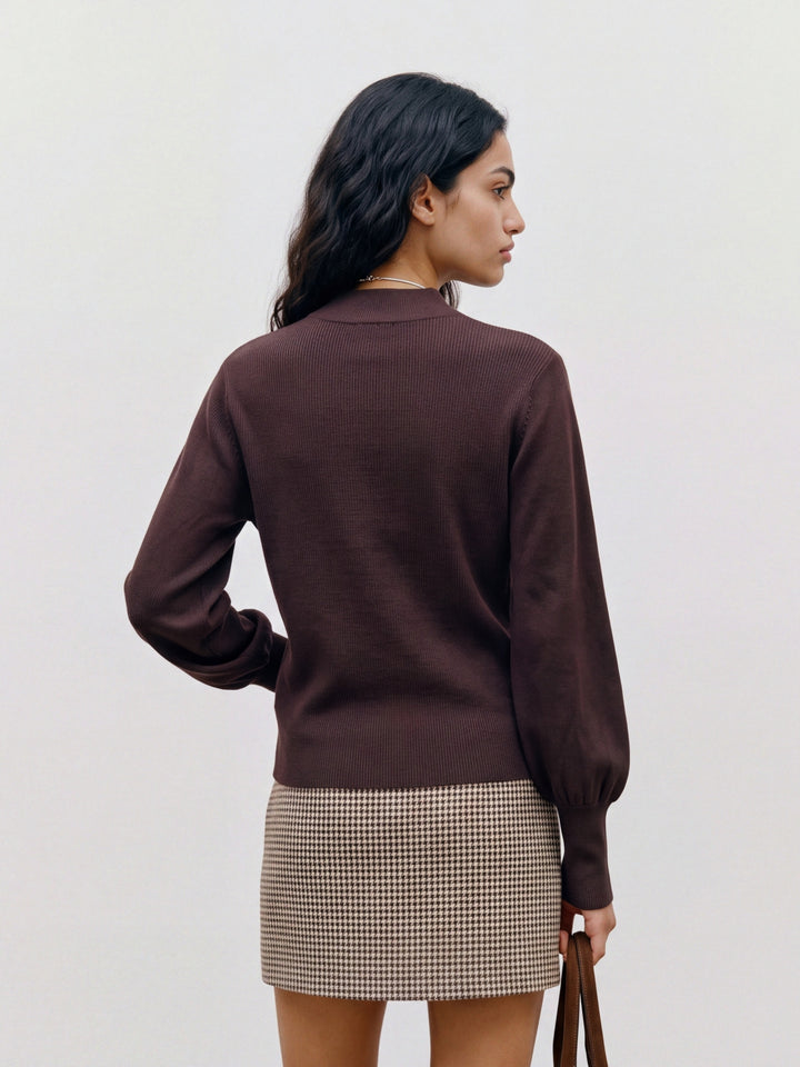 VMHOLLYKARIS LS FUNNELNECK PULLOVER, Chocolate Torte 297957 Bild 5