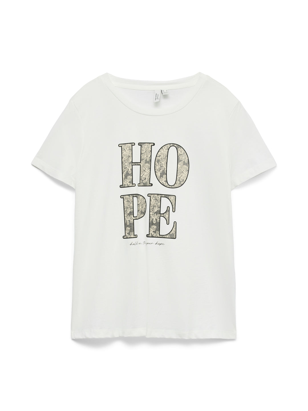 VMHOON SS O-NECK T-SHIRT JRS BTQ, Snow White/HOPE BLACK 175598002 Bild 1