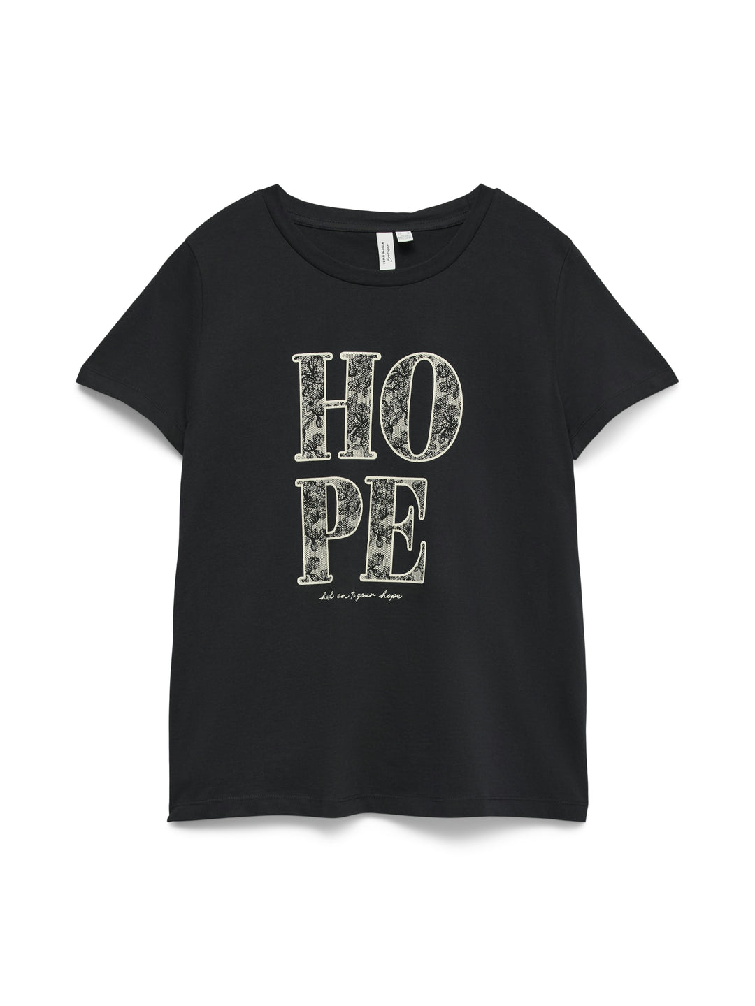 VMHOON SS O-NECK T-SHIRT JRS BTQ, Black/HOPE BIRCH 177868001 Bild 1
