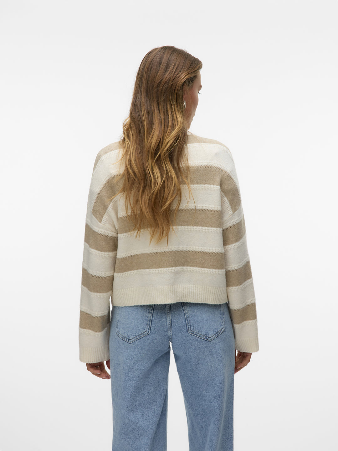 VMINEZ LS HIGHNECK SHORT PULLOVER B, Birch/W. SILVER MINK 222913002 Bild 4