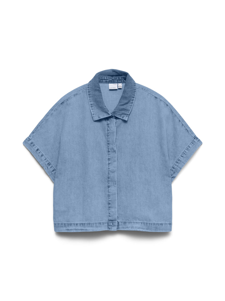 VMINGEBORG SS DENIM SHIRT MIX, Light Blue Denim 178000 Bild 1