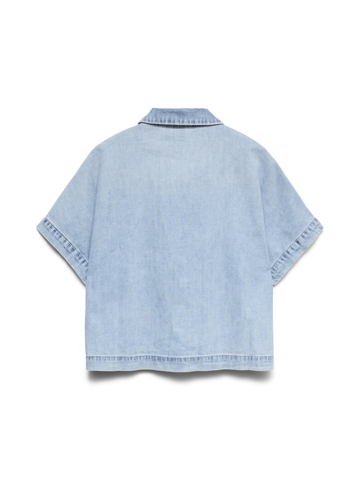 VMINGEBORG SS DENIM SHIRT MIX, Light Blue Denim 178000 Bild 2