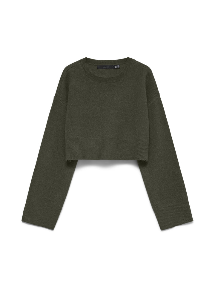 VMJACE LS O-NECK CROP PULLOVER, Forest Night 186323 Bild 1