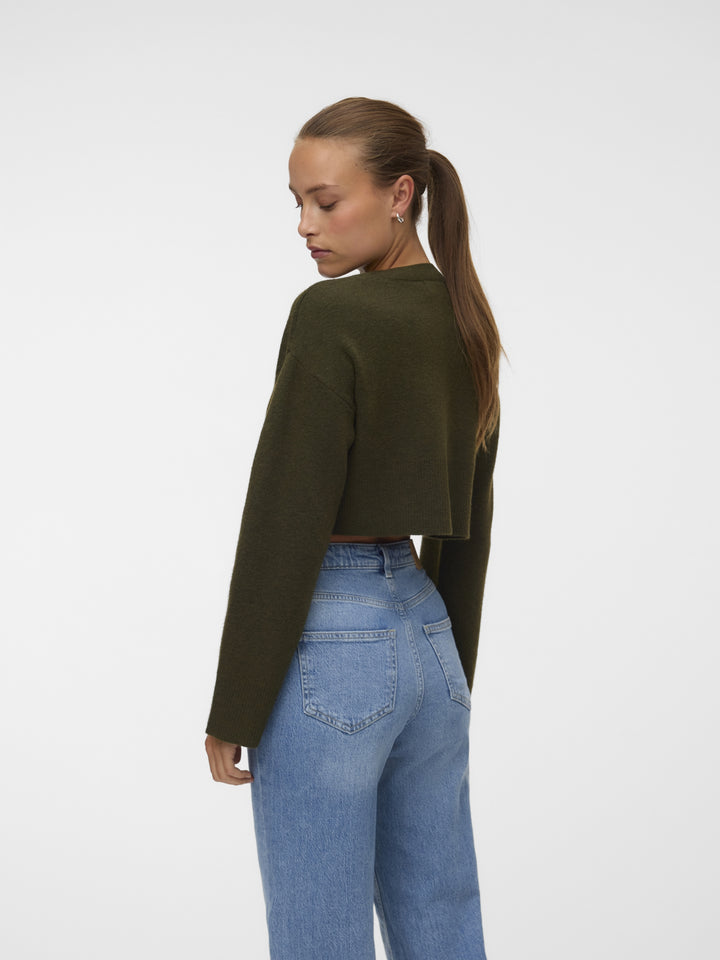 VMJACE LS O-NECK CROP PULLOVER, Forest Night 186323 Bild 3