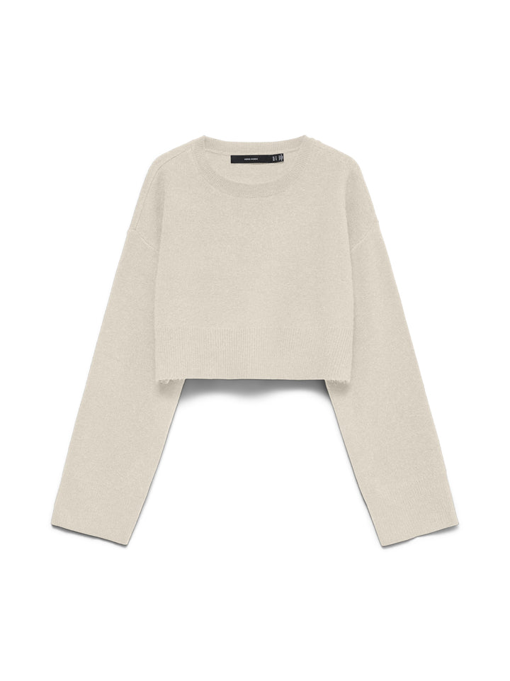 VMJACE LS O-NECK CROP PULLOVER, Birch 222913 Bild 1