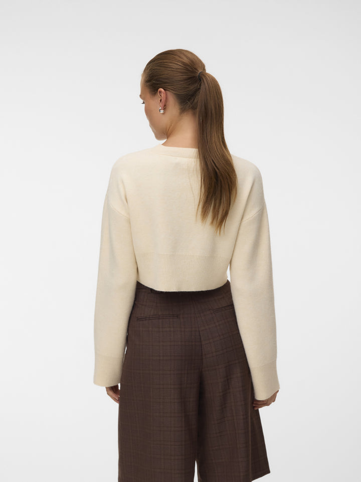 VMJACE LS O-NECK CROP PULLOVER, Birch 222913 Bild 5