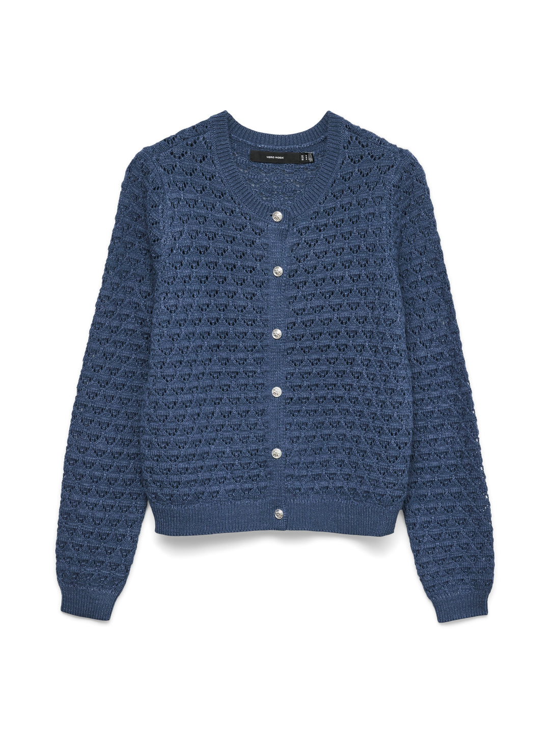 VMJAQUELINE LS O-NECK CARDIGAN BOO, Dark Denim 229916 Bild 1