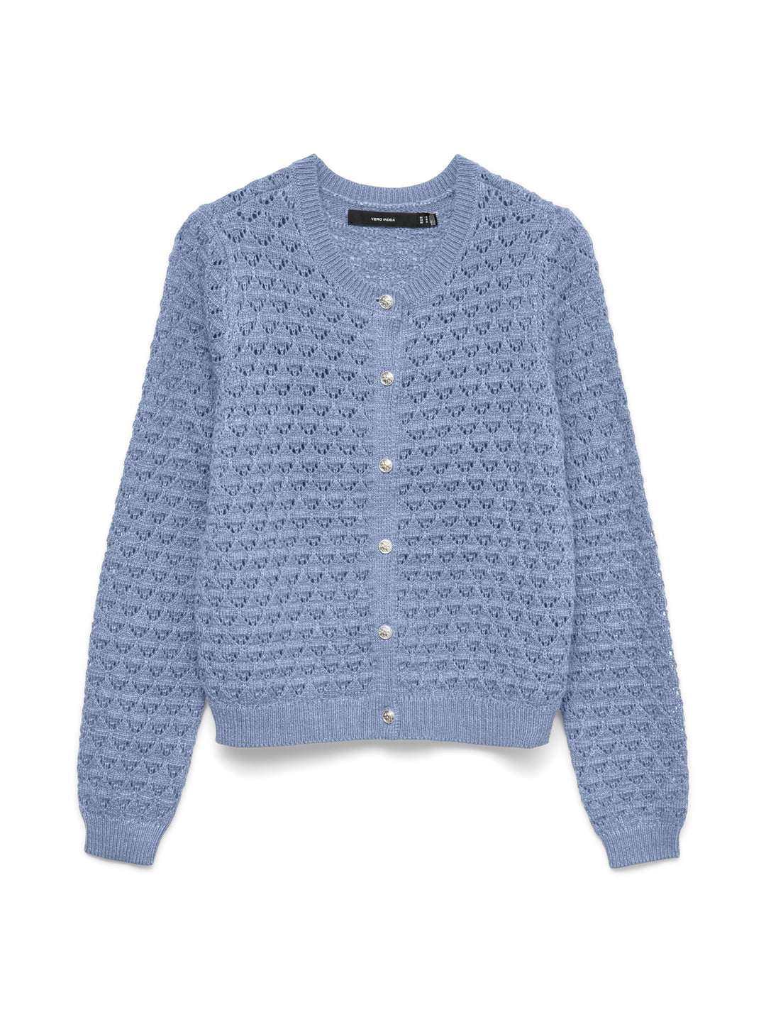 VMJAQUELINE LS O-NECK CARDIGAN BOO, Brunnera Blue 249737 Bild 1