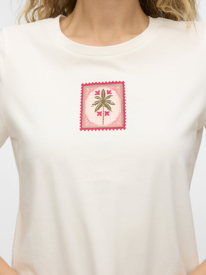VMJOFIA SS O-NECK T-SHIRT JRS BTQ, Snow White/PATCH 175598001 Bild 3