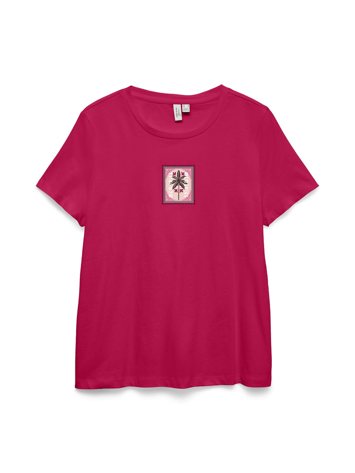 VMJOFIA SS O-NECK T-SHIRT JRS BTQ, Jazzy/PATCH 3 255656003 Bild 1