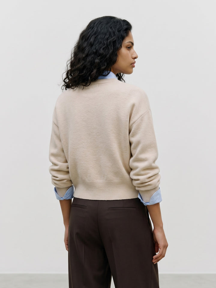 VMKACY LS O-NECK PULLOVER, Birch/MELANGE 222913001 Bild 5