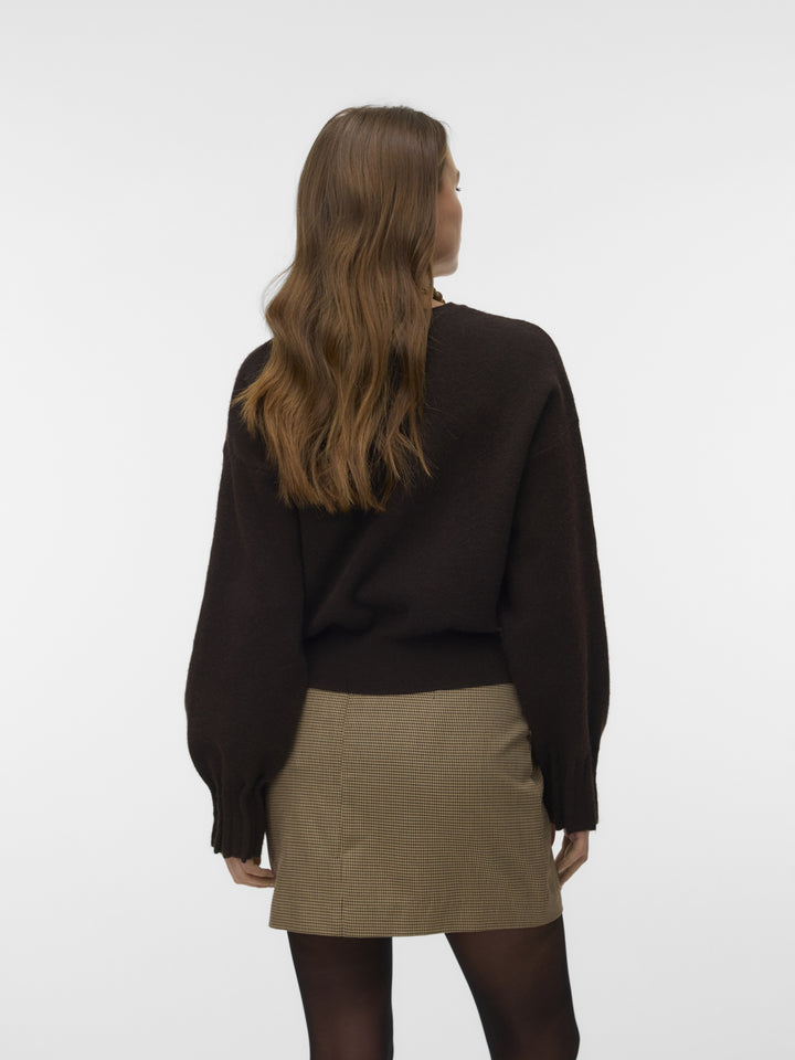 VMKACY LS O-NECK PULLOVER, Chocolate Torte/MELANGE 297957001 Bild 3