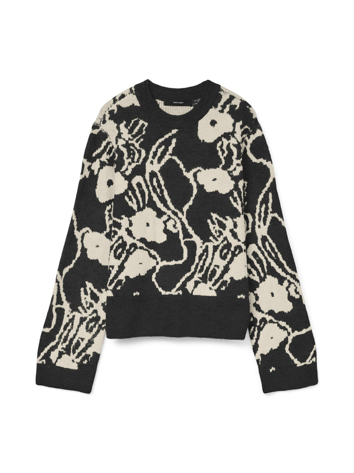 VMKAILA LS O-NECK PULLOVER BOO, Black/W. BIRCH 177868001 Bild 1