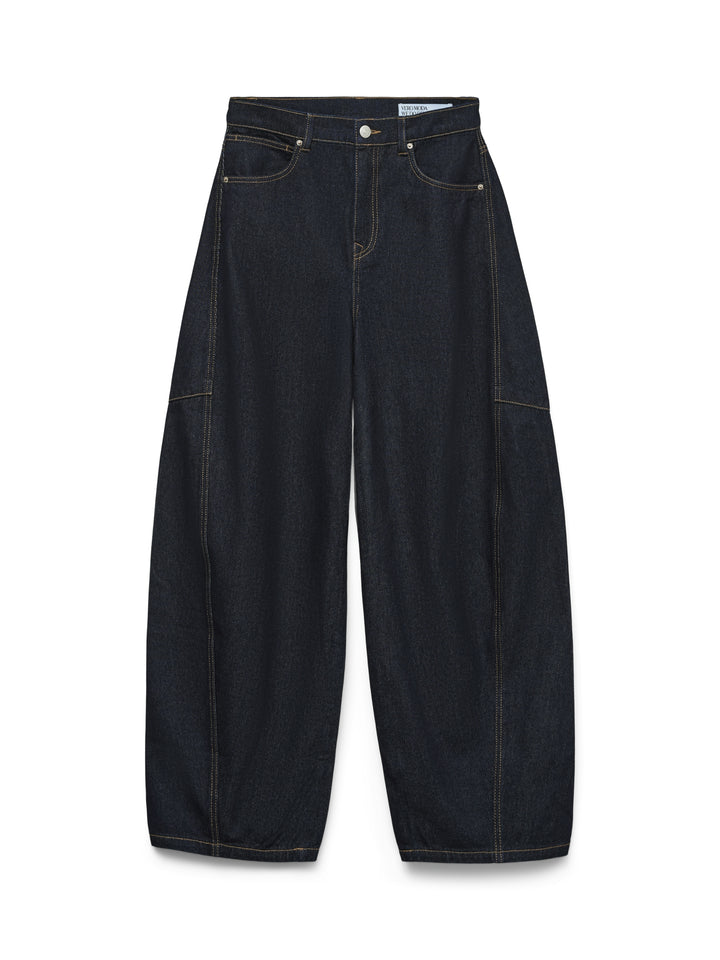 VMKAITLIN HR WIDE BARREL JEANS SI35, Dark Blue Denim 178006 Bild 1