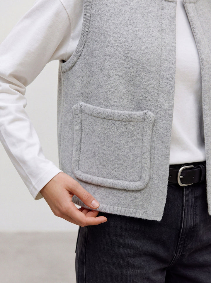 VMKRISTEN SL O-NECK VEST, Light Grey Melange/COLOR NO EXT9001 178994002 Bild 5