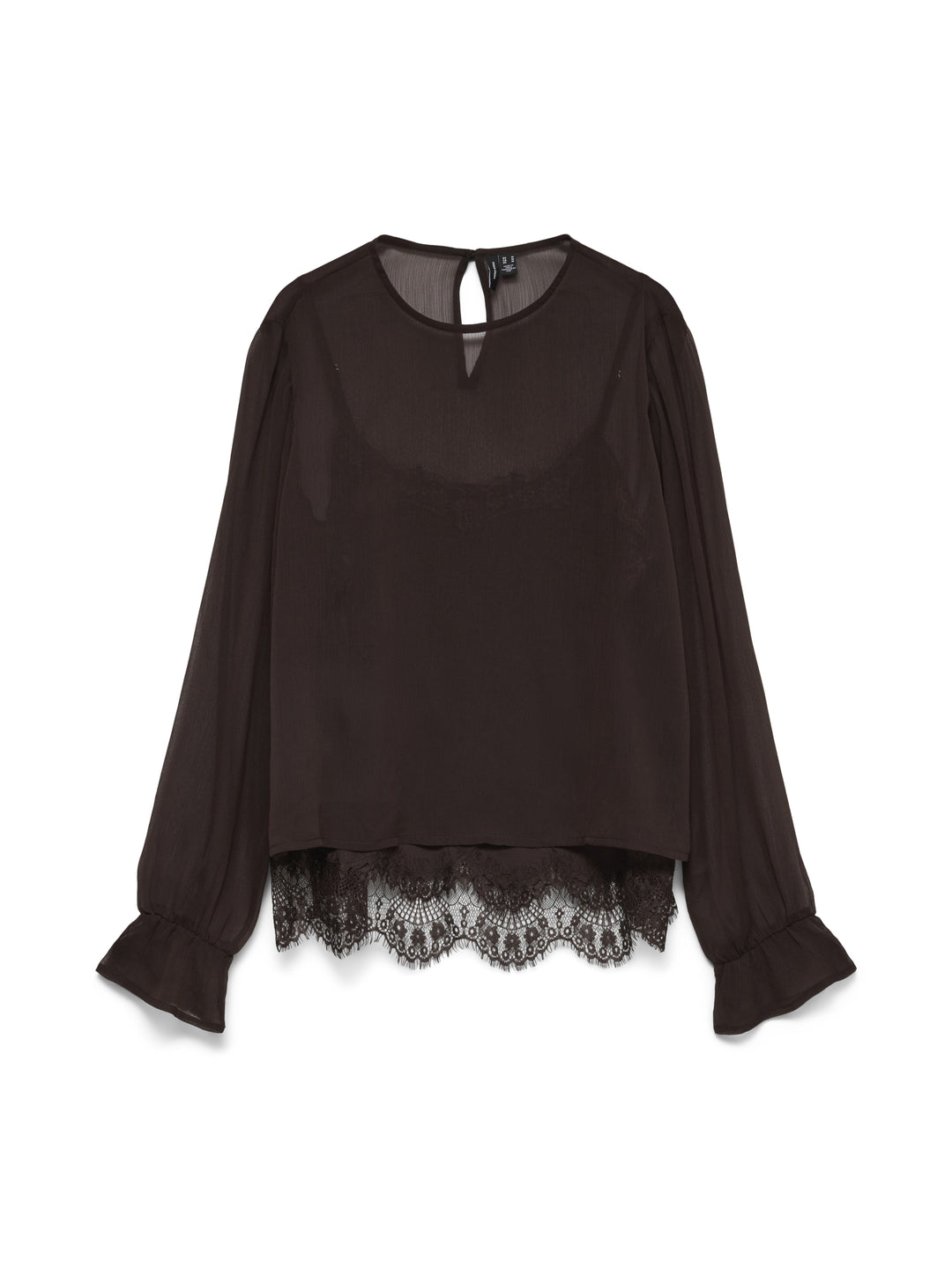 VMLALIE LS LACE TOP WVN, Chocolate Torte 297957 Bild 1