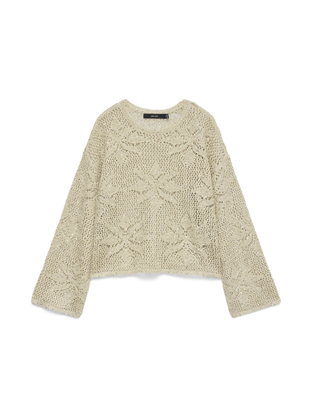 VMLEILANI FLOWER LS O-NECK PULLOVER, Cement/W. SILVER SEQUINS 239675001 Bild 1