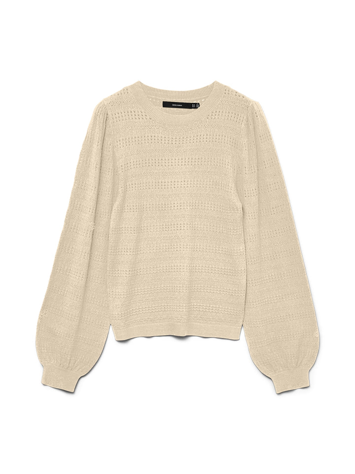 VMLIMONE LS O-NECK PULLOVER BOO, Birch 222913 Bild 1