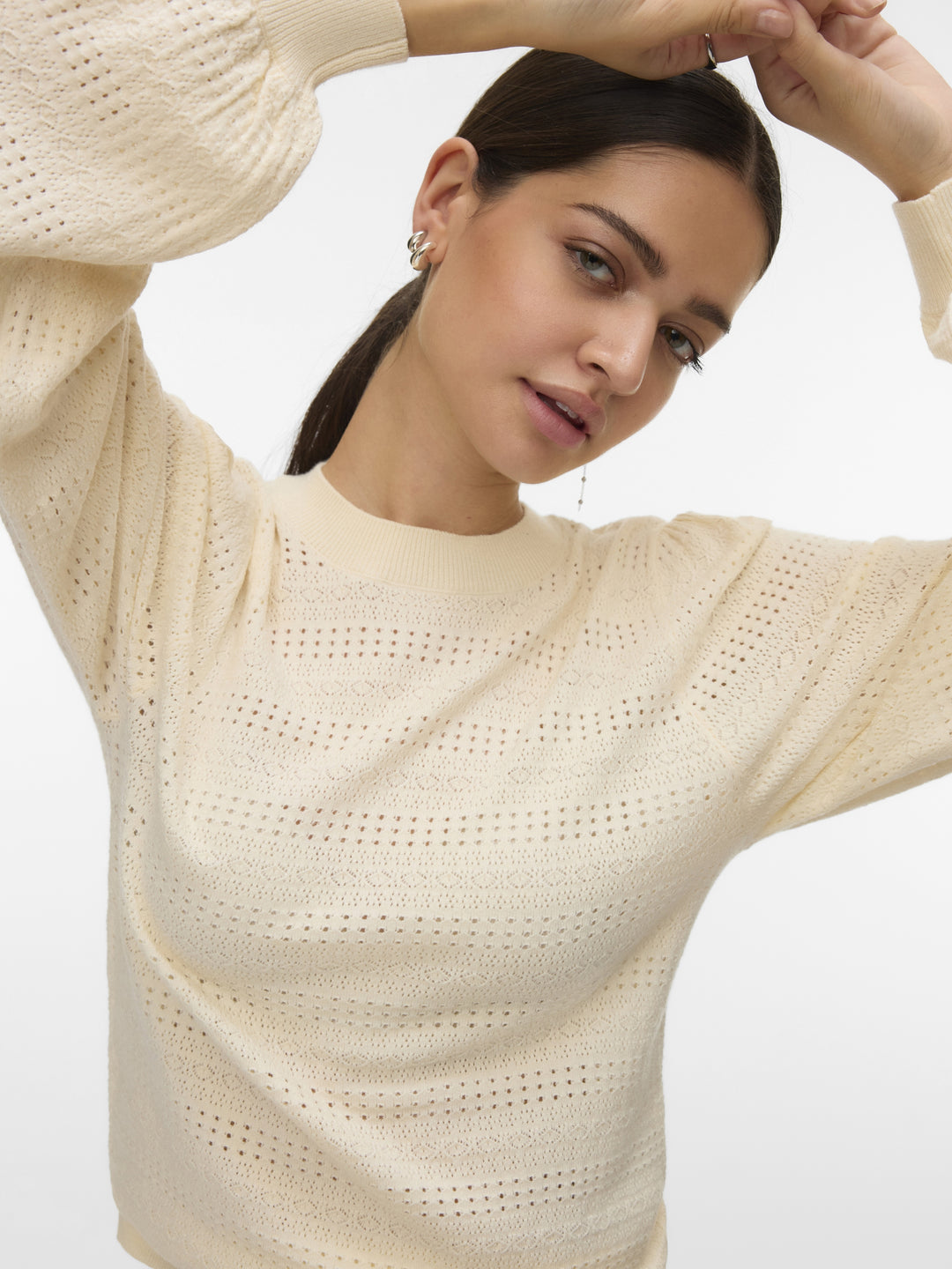 VMLIMONE LS O-NECK PULLOVER BOO, Birch 222913 Bild 5
