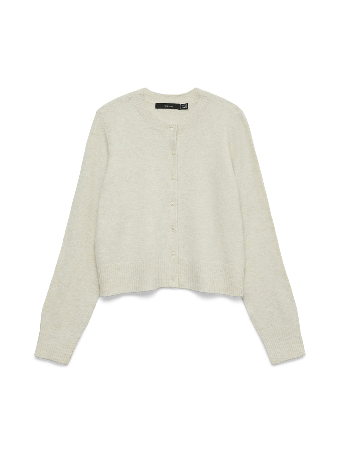 VMMACY LS O-NECK CARDIGAN, Birch/W. MELANGE + DTM BUTTON 222913002 Bild 1