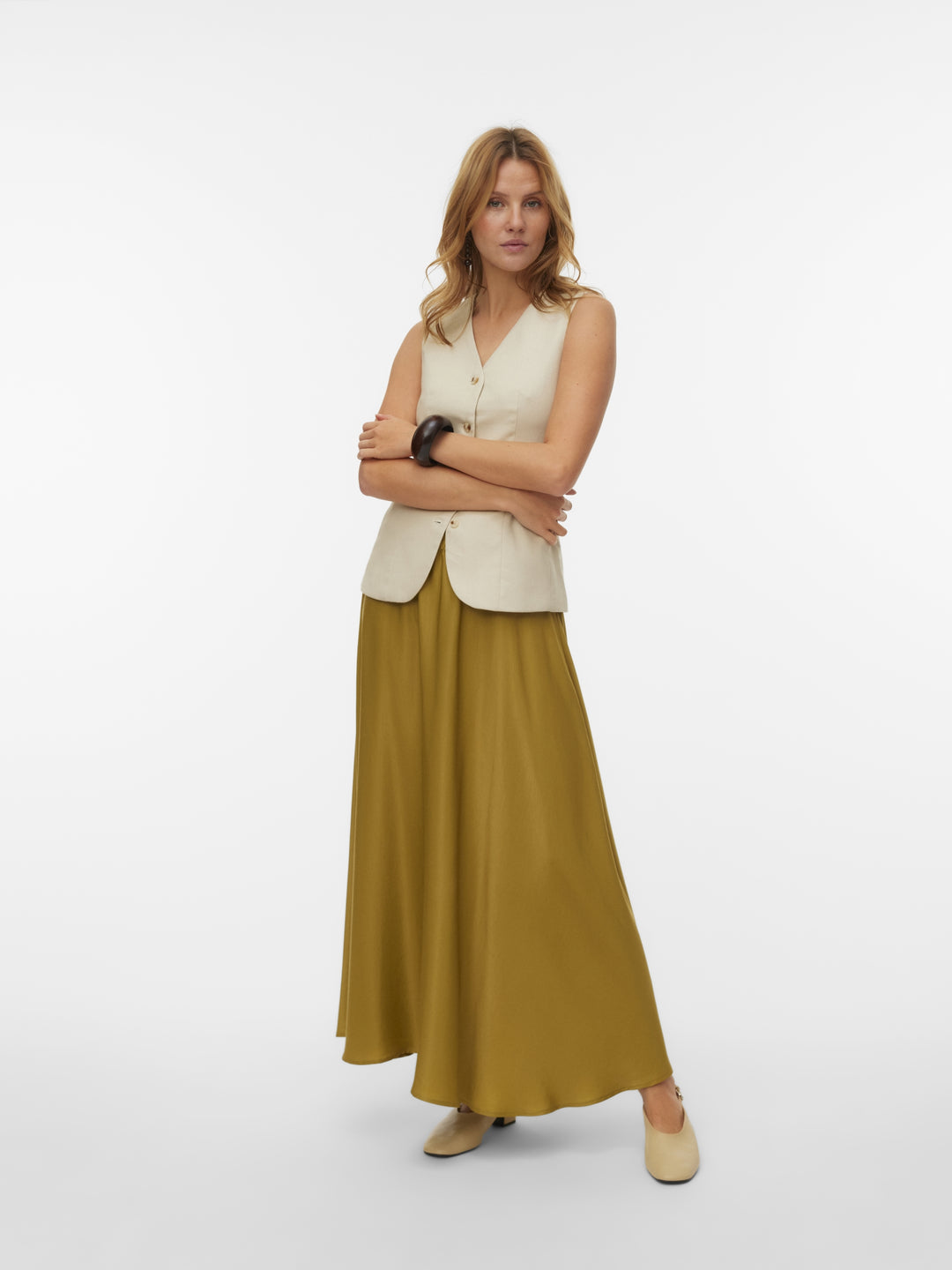 VMMIRA ANKLE SKIRT WVN, Willow 299497 Bild 2