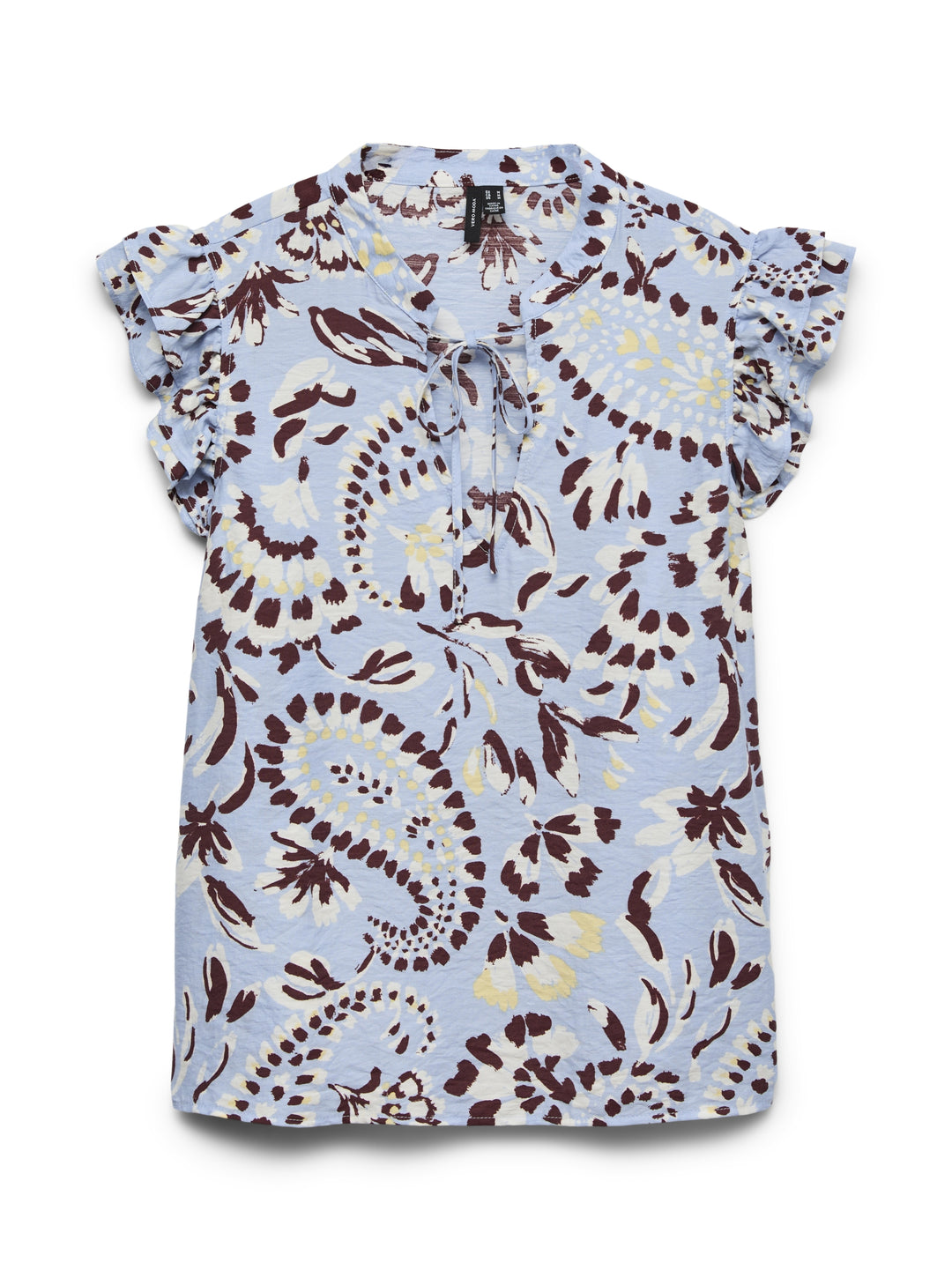 VMNELLIE CARLA SL FRILL TOP WVN GA, Brunnera Blue/Carla 249737001 Bild 1