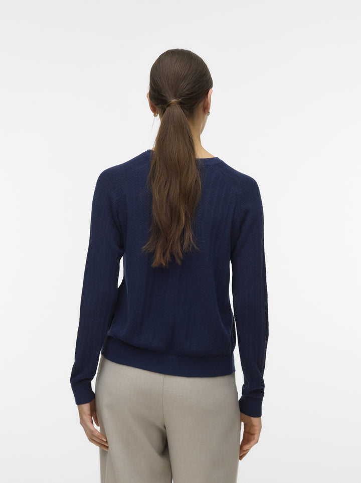 VMNEWLEX POINTELLE LS O-N PULLOVER, Navy Blazer 188780 Bild 3
