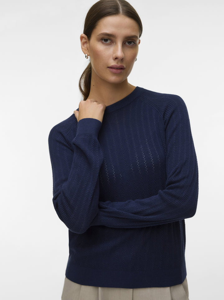 VMNEWLEX POINTELLE LS O-N PULLOVER, Navy Blazer 188780 Bild 4