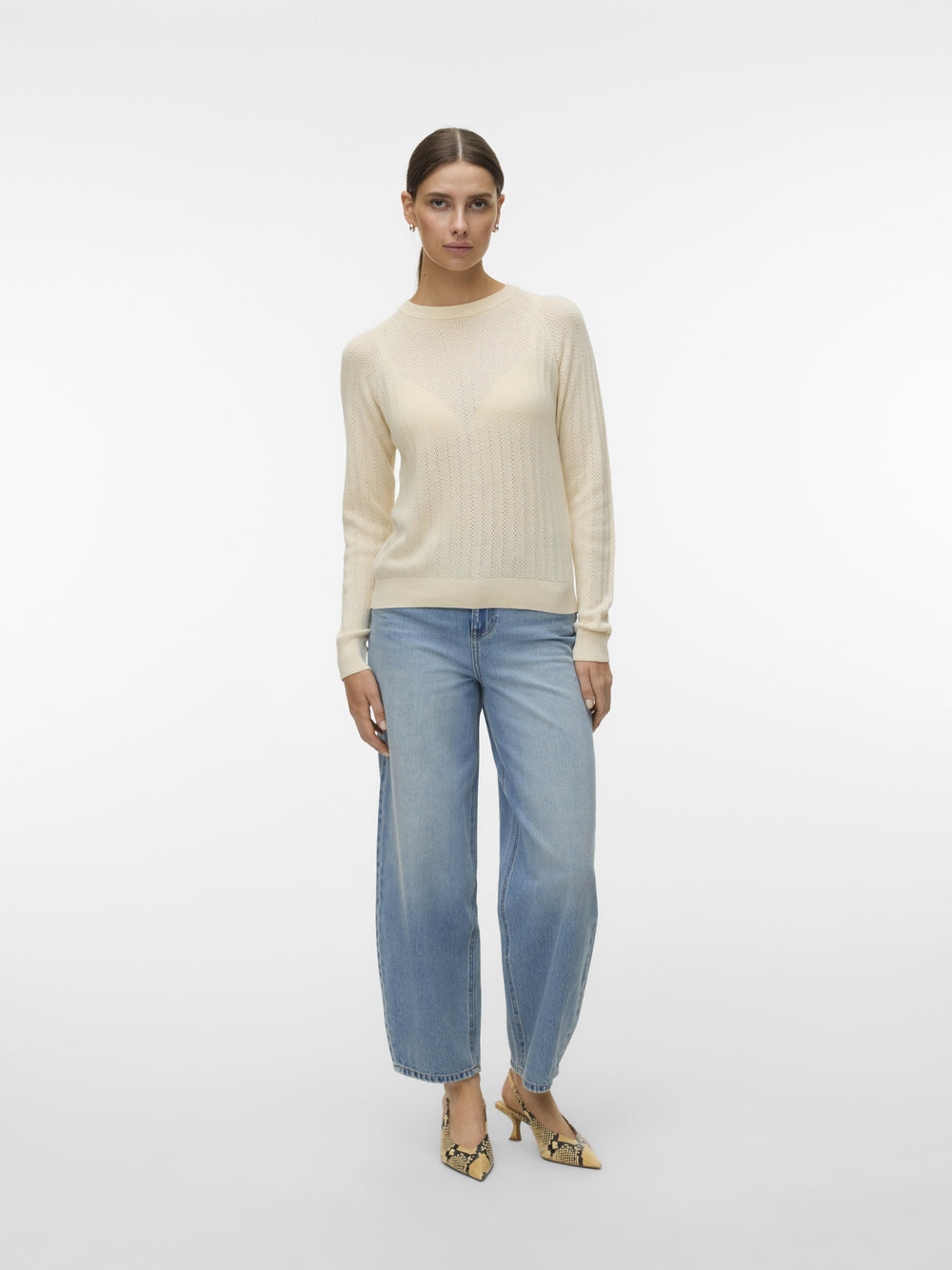 VMNEWLEX POINTELLE LS O-N PULLOVER, Birch 222913 Bild 2