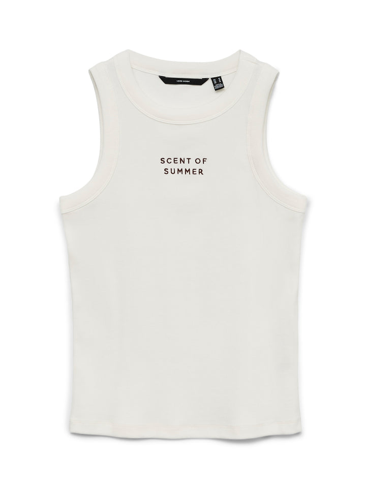 VMNIRA CAISA SL TANK TOP BOX JRS, Snow White/TEXT 175598003 Bild 1