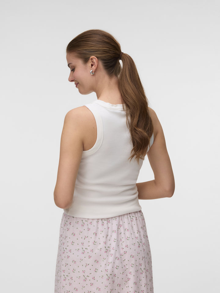 VMNIRA CAISA SL TANK TOP BOX JRS, Snow White/TEXT 175598003 Bild 3