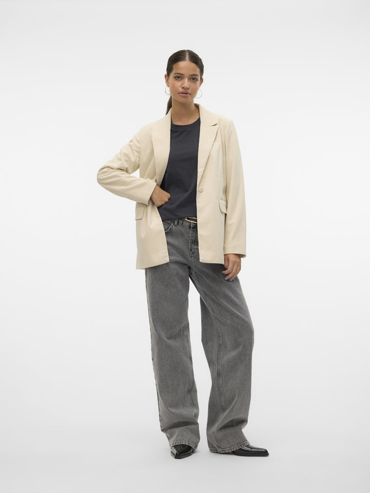 VMNORA LS LOOSE CORDUROY BLAZER, Birch 222913 Bild 3
