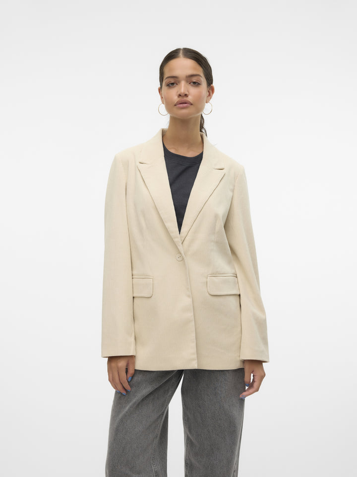 VMNORA LS LOOSE CORDUROY BLAZER, Birch 222913 Bild 3
